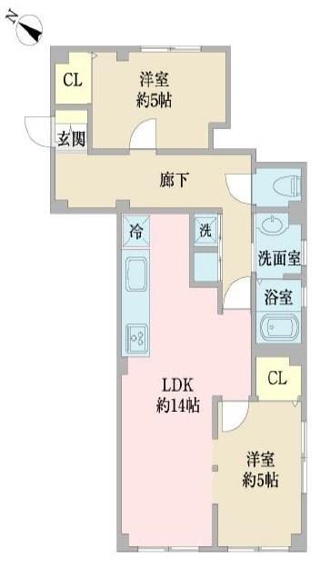 あいしんビル(1K/3階)の間取り写真