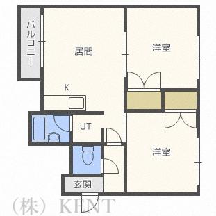 グランドール発寒(2LDK/2階)の間取り写真