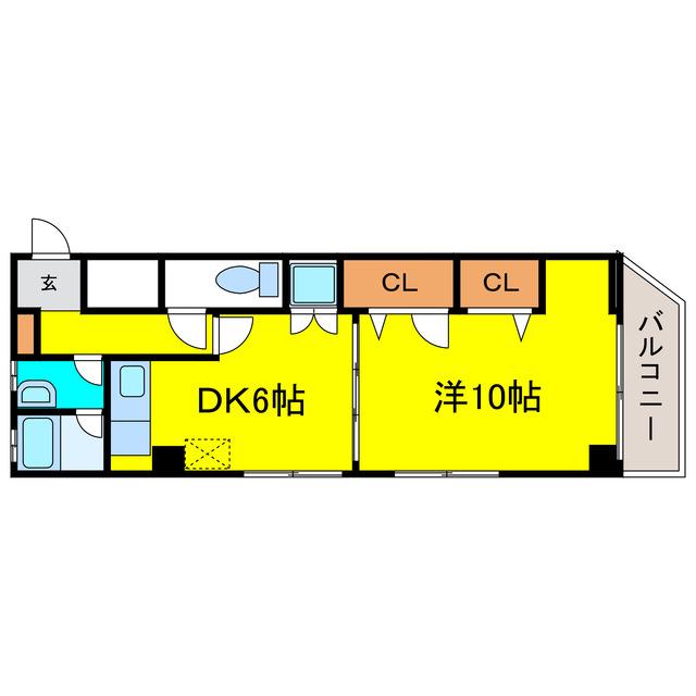 マルマン大阪マンション(1DK/3階)の間取り写真