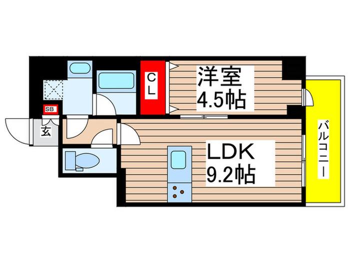 コンフォリア・リヴ板橋本町(1LDK/7階)の間取り写真