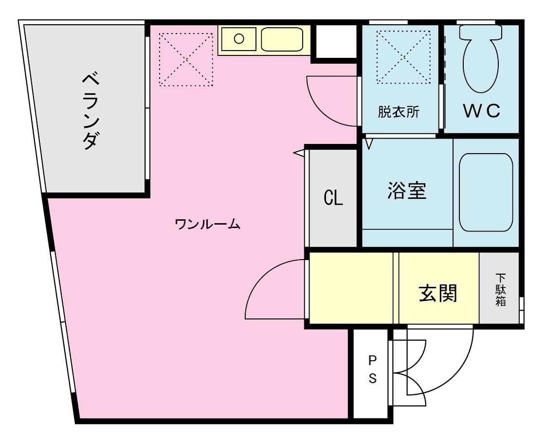M.M.BLD(ワンルーム/5階)の間取り写真