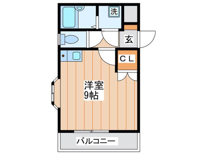 SILENT錦(ワンルーム/2階)の間取り写真