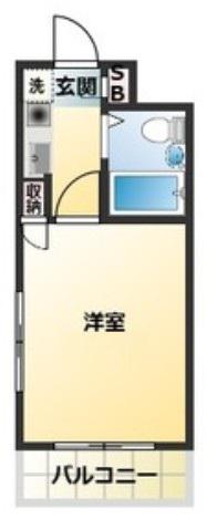 アネックス神楽坂(1K/2階)の間取り写真