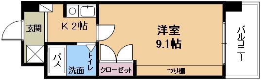 サンクリエートハヤシ壹號舘(1K/1階)の間取り写真