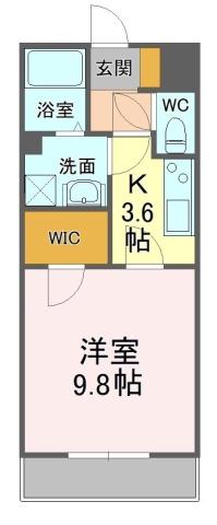 HIMIX IWATA(1K/2階)の間取り写真