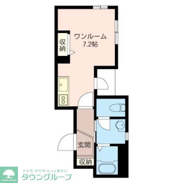 ラージフィールド(ワンルーム/3階)の間取り写真