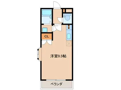 マーベラスハイツ(ワンルーム/1階)の間取り写真