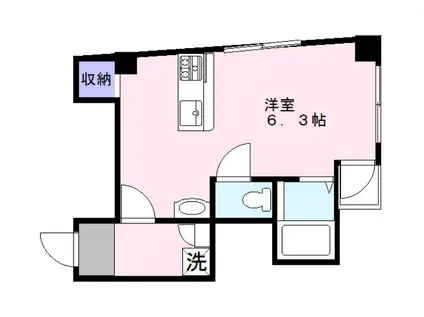 プラザ横井マンション(ワンルーム/4階)の間取り写真
