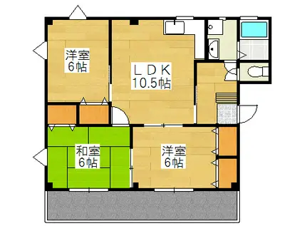 520 清I(3LDK/2階)の間取り写真