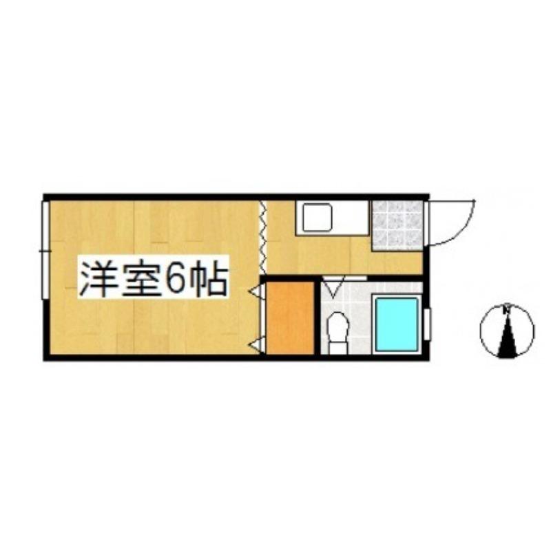 VENT VERT A棟(ワンルーム/2階)の間取り写真