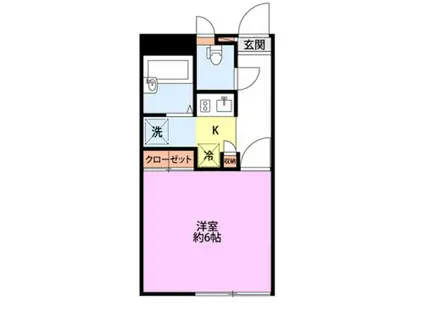 ルイ・ナール日の出(1K/1階)の間取り写真