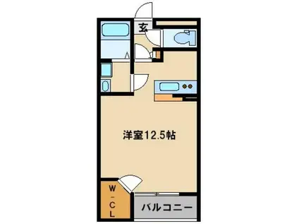 レオネクストレイルリンク(1K/1階)の間取り写真