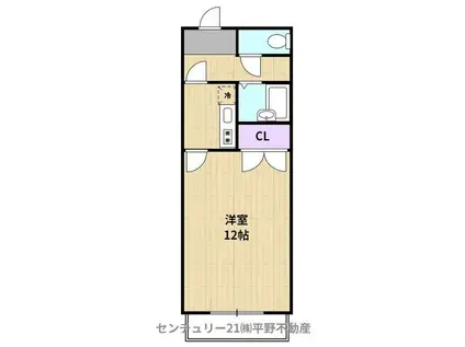 エトランゼ宮本12(1K/3階)の間取り写真