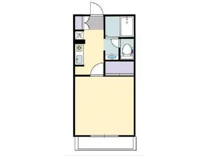 グリーンゲーブルズ(1K/1階)の間取り写真