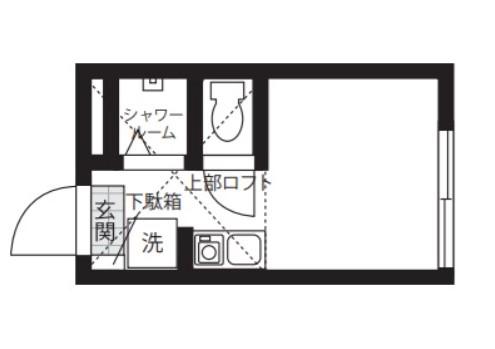 N SPILYTUS目黒(ワンルーム/2階)の間取り写真