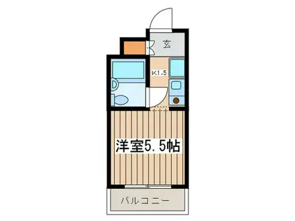 TOP長津田NO.2(1K/6階)の間取り写真