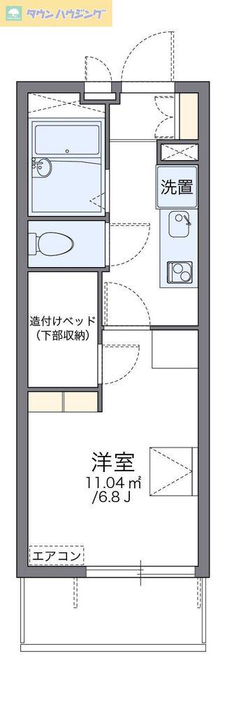 レオパレスレフア(1K/3階)の間取り写真