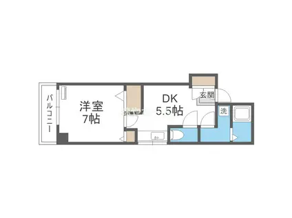 フォレステージ緑橋(1DK/6階)の間取り写真