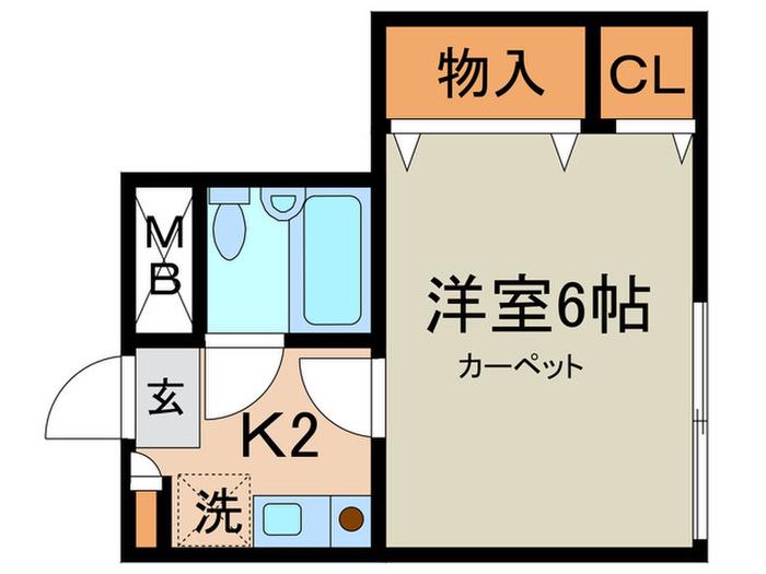 ハイツ吉田(1K/3階)の間取り写真
