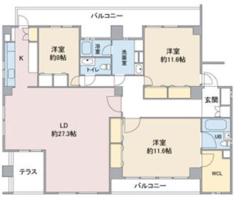 コンソロールⅠ(3LDK/1階)の間取り写真