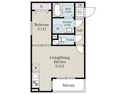 リブレメゾン淡路I(1LDK/2階)の間取り写真