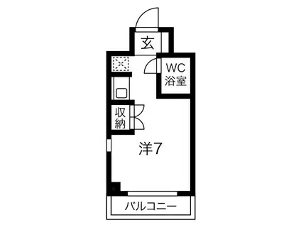 セラヴィアッシュ(ワンルーム/7階)の間取り写真