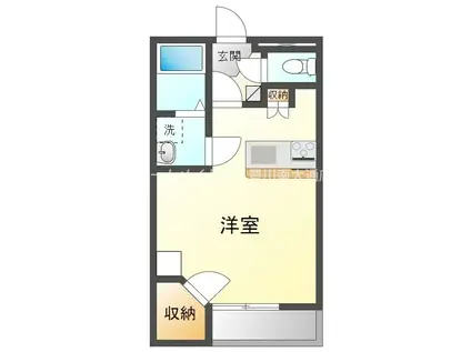 レオパレスESPERANZAIII(1K/1階)の間取り写真