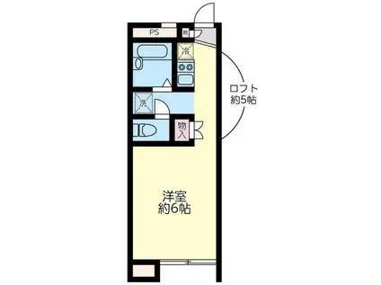 CASA KUNO(ワンルーム/1階)の間取り写真