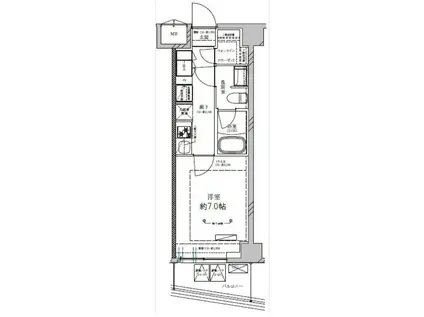 ディアレイシャス落合南長崎(1K/6階)の間取り写真