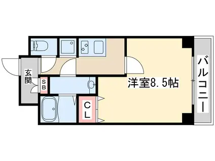 CHARME十三本町(1K/7階)の間取り写真