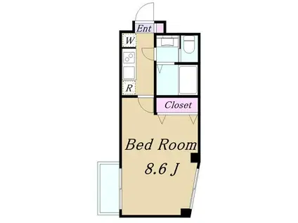 ソラシアレジデンス高円寺(1K/1階)の間取り写真