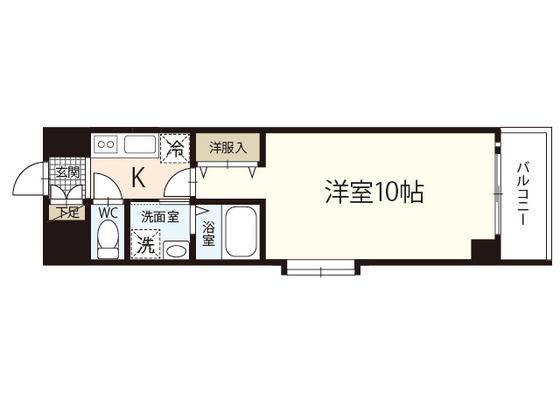 GRACE PARK CITY(1K/6階)の間取り写真