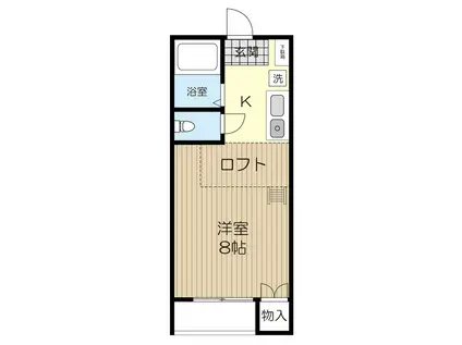 パークプレイス(1K/2階)の間取り写真