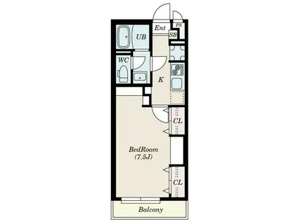 アーバンハイツ定禅寺(1K/3階)の間取り写真