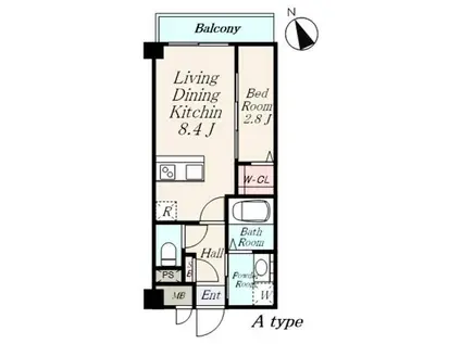 レジェンド紺屋町II(1LDK/7階)の間取り写真