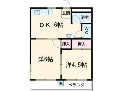 リーブルさかえ(2DK/4階)の間取り写真