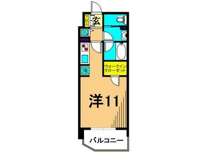 レジディア大井町II(ワンルーム/9階)の間取り写真