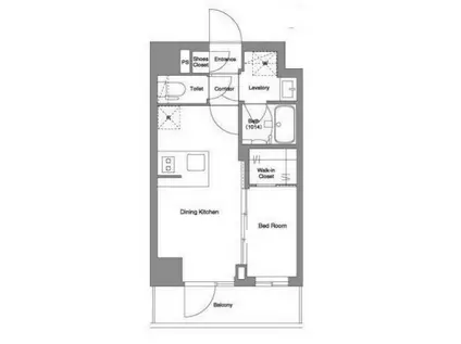 BPRレジデンスMOTOMACHI BAY SIDE(1DK/2階)の間取り写真