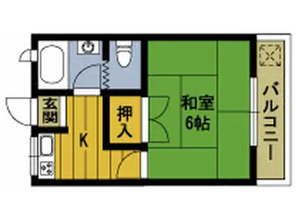 メゾン・ド・エリータ(1K/2階)の間取り写真