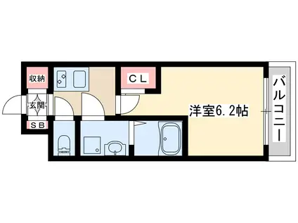 エステムコート新大阪16パルス(1K/3階)の間取り写真