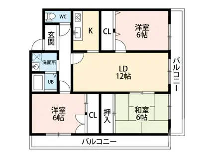 ISE伊勢 北長尾町7811(3LDK/5階)の間取り写真