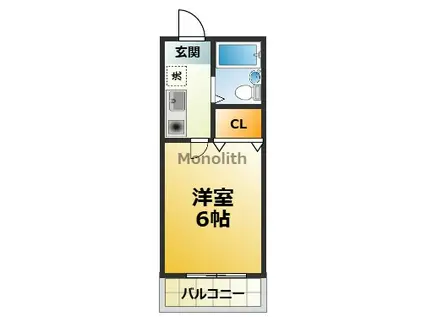 アヴニールふじわら(1K/5階)の間取り写真