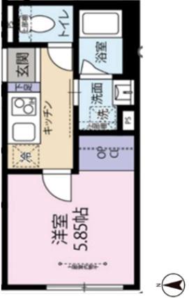 WINDS板橋(1K/3階)の間取り写真