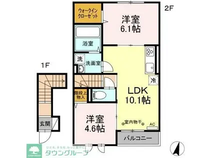 COLMARコルマール(2LDK/2階)の間取り写真