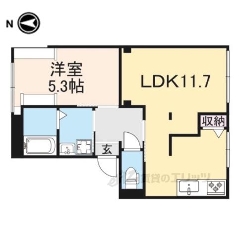ラポール(1LDK/2階)の間取り写真