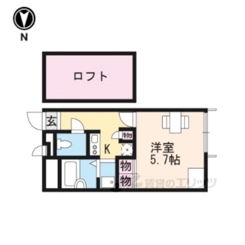 レオパレス藤尾(1K/1階)の間取り写真