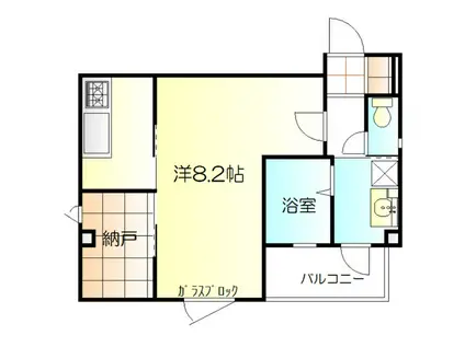 FOOT QUEST(1K/2階)の間取り写真