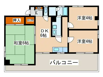 池田マンション(3DK/3階)の間取り写真