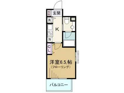 プライムアーバン早稲田(1K/4階)の間取り写真