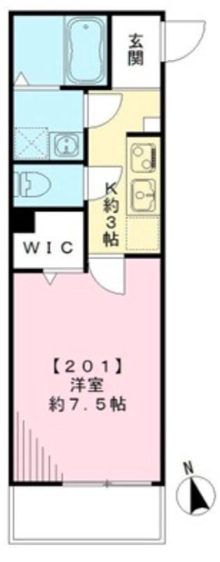 BOUQUET(1K/2階)の間取り写真